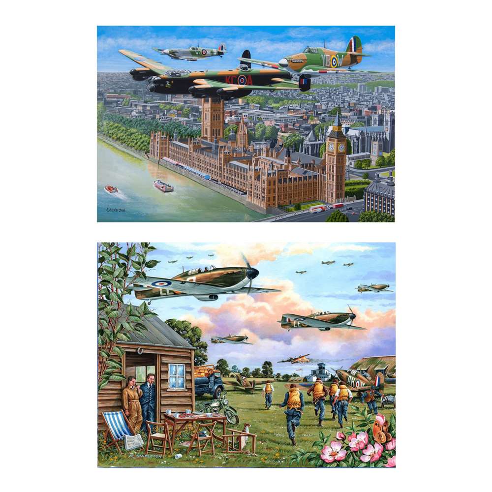 House Of Puzzles Sky Patrol 2 x Big 500 Piece Jigsaw Puzzle HP0775