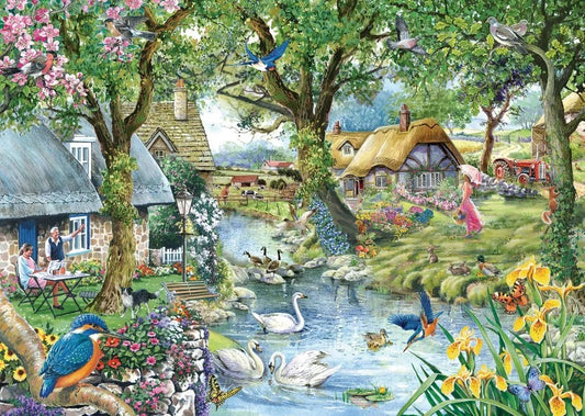 House Of Puzzles Kingfisher Cottage 1000 Piece Jigsaw Puzzle Toys HP0809