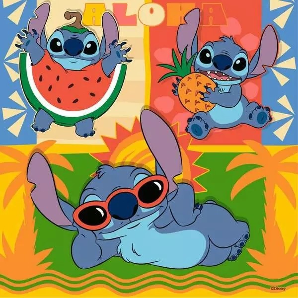 Ravensburger Disney Stitch 3 x 49 Piece Jigsaw Puzzle Toys Childrens Jigsaw