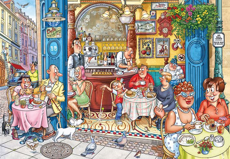 Jumbo Wasgij Mystery No 18 Grabbing a Quick Bite 1000 Piece Jigsaw Puzzle