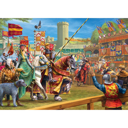 Gibsons Games The Joust At Warwick 1000 Piece Jigsaw Puzzle Toys G6369