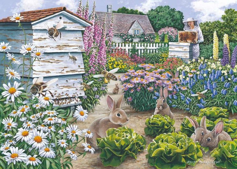 House Of Puzzles Honey Bunnies 500 Piece Jigsaw Puzzle Toys HP0753