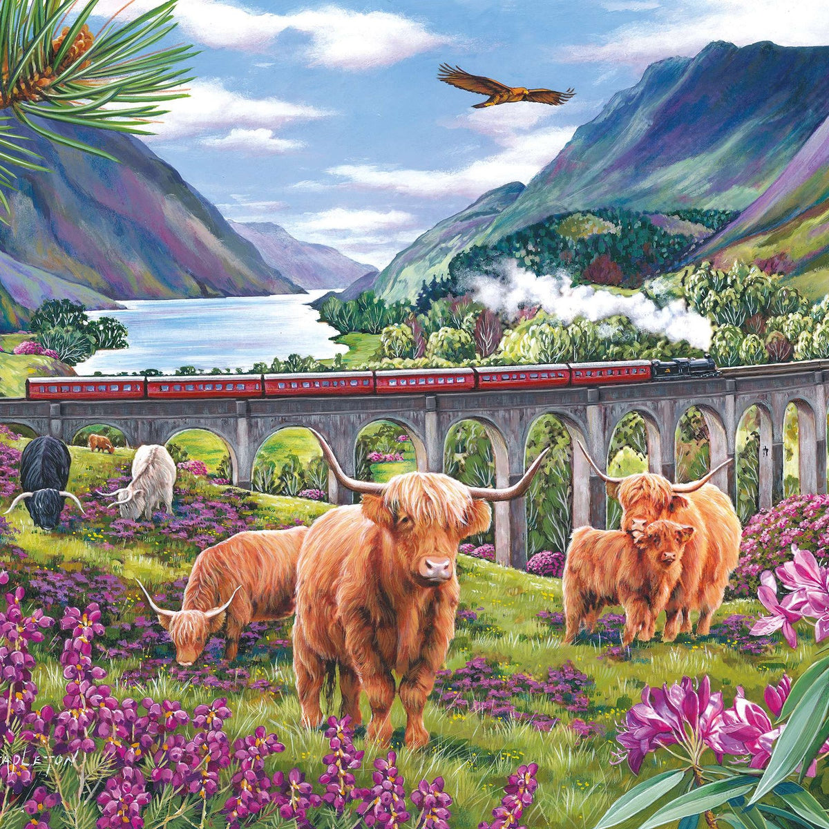 House Of Puzzles Glenfinnan Ladies Tube 150 Piece Jigsaw Puzzle Toys HP0791