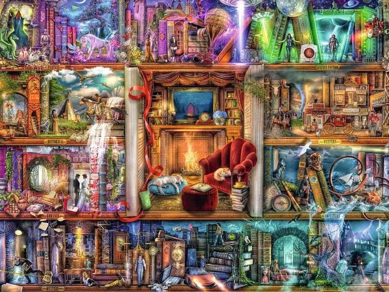 Ravensburger The Grand Library Aimee Stewart 1500 Piece Jigsaw Puzzle Toys