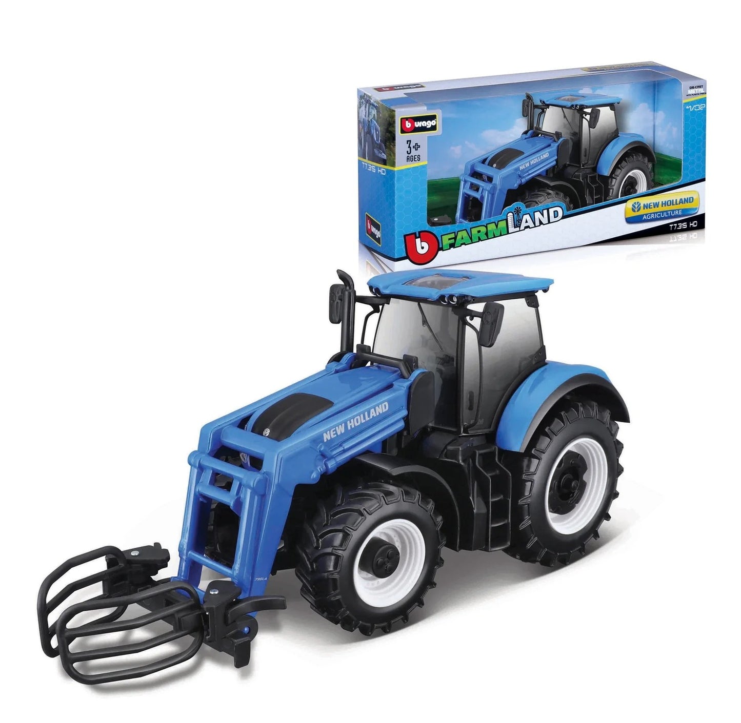 Burago 1:32 New Holland T7.315 Tractor with Front Loader B18-44083