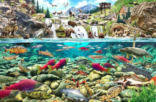 House Of Puzzles Gold Creek 1000 Piece Jigsaw Puzzle Toys HP0825