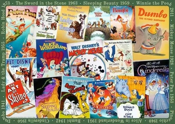 Ravensburger Disney Vintage Poster 1000 Piece Jigsaw Puzzle