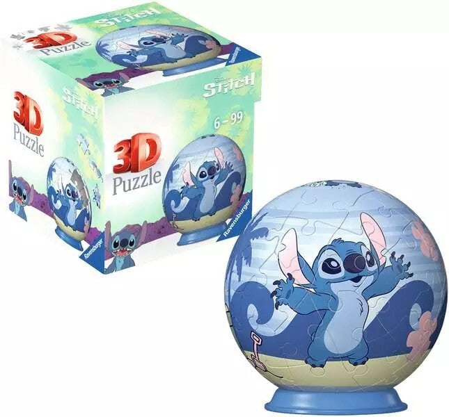 Ravensburger Disney Stitch 3D Puzzle Ball 54 Piece Jigsaw Puzzle Toys