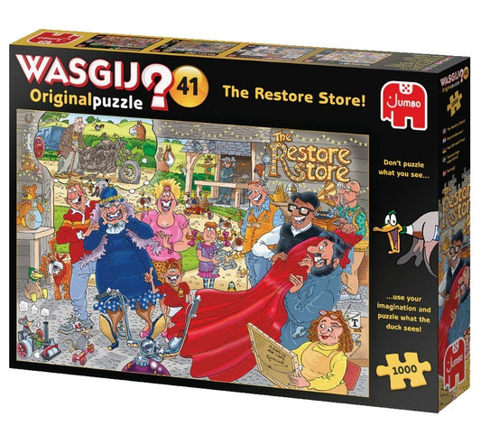 Jumbo Wasgij Original 41 The Restore Store! 1000 Piece Jigsaw Puzzle Toys