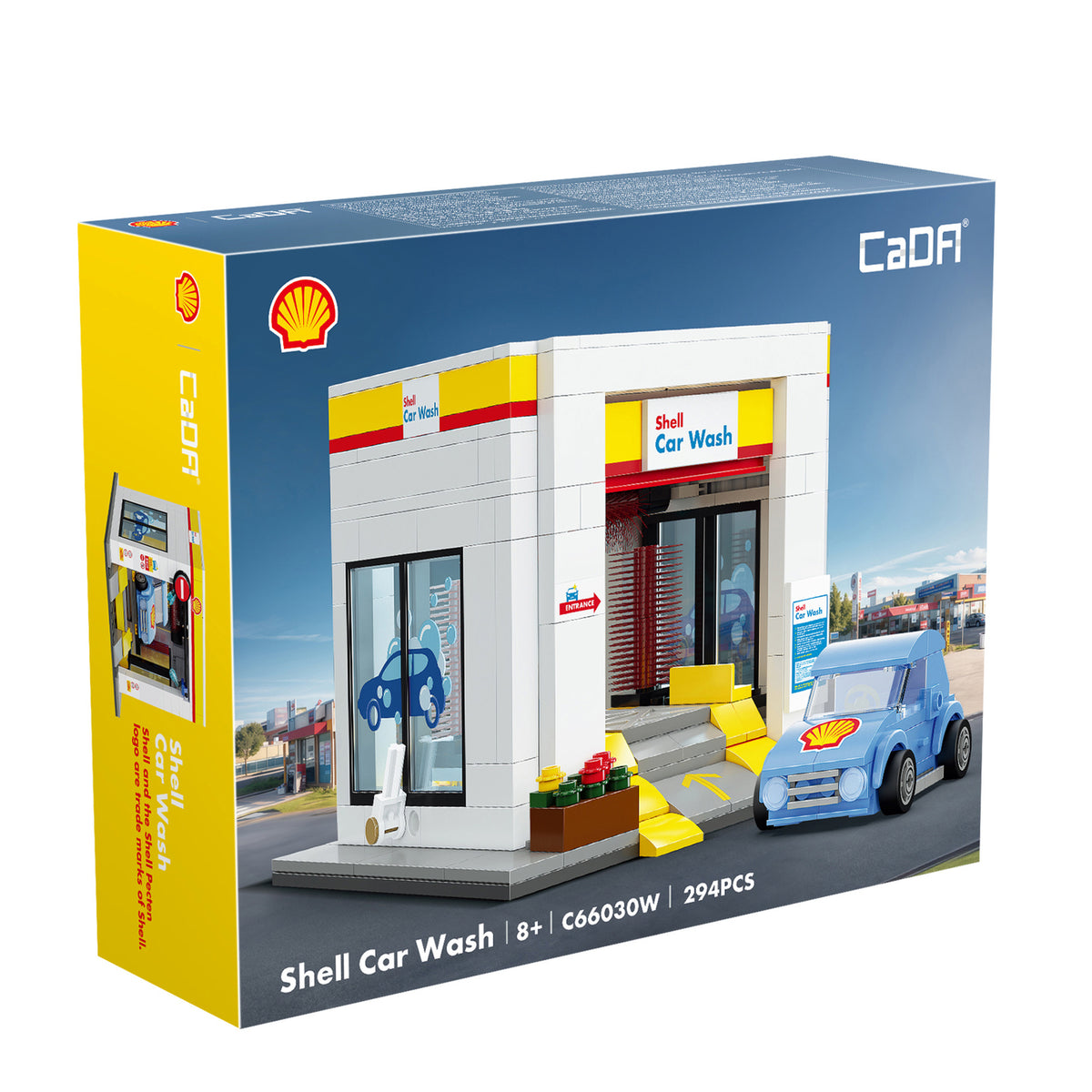CaDA Building Bricks Shell Car Wash 294 Pieces Model Kit Toys C66030W