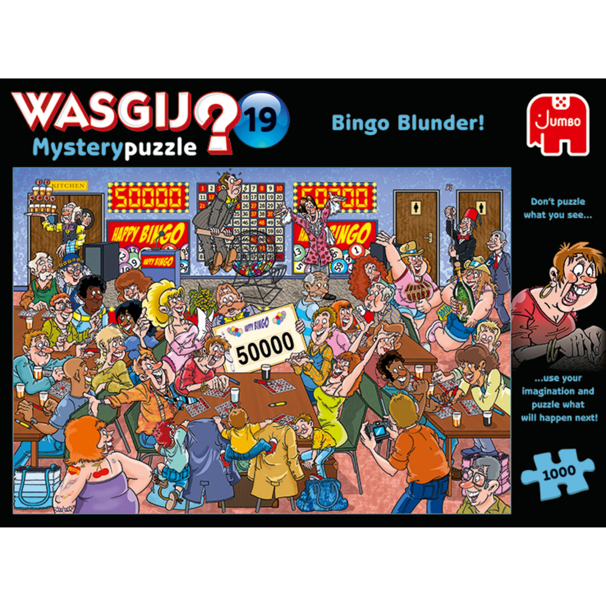 Jumbo Wasgij Mystery 19 Bingo Blunder 1000 Piece Jigsaw Puzzle Toys
