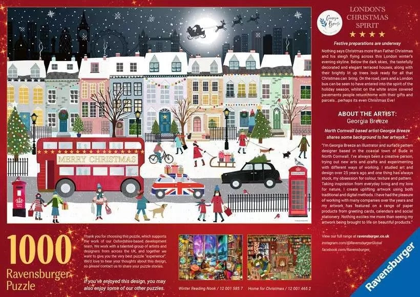 Ravensburger London's Christmas Spirit 1000 Piece Jigsaw Puzzle
