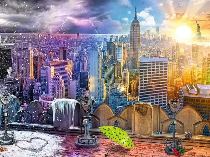 Ravensburger Seasons Of New York 1500 Piece Jigsaw Puzzle Toys