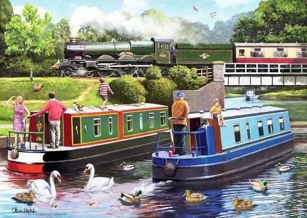 Ravensburger Leisure Days No 10: Day On The Canal 1000 Piece Jigsaw Puzzle