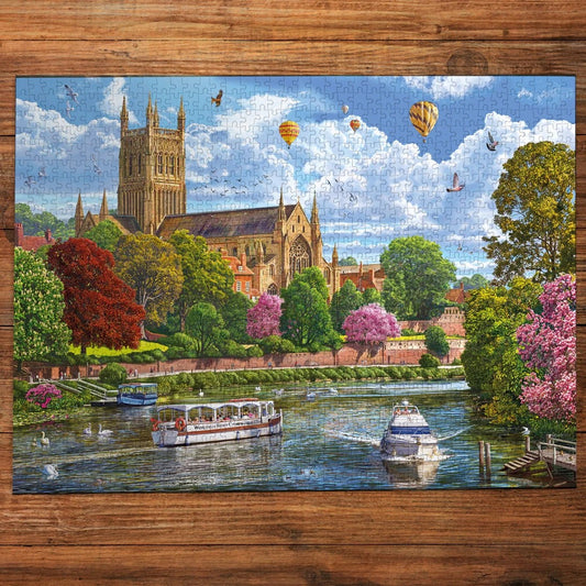 Gibsons Worcester From The River 1000 Piece Jigsaw Puzzle G6454