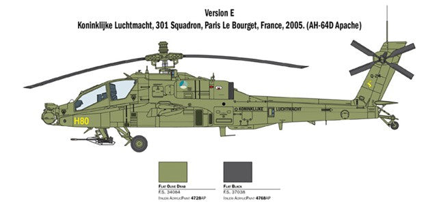 ITALERI 1/48 1:48 British Army Air Corps AH-64D APACHE LONGBOW Model Kit 2748