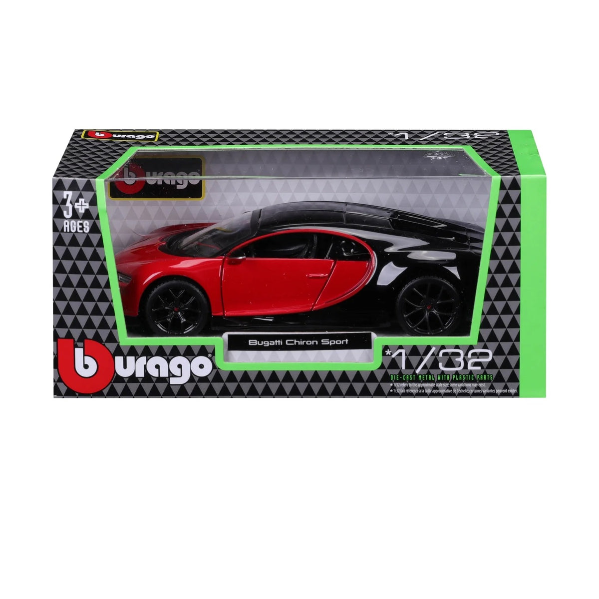 BURAGO 1:32 1/32 BUGATTI CHIRON SPORT WINDOW BOX DIE CAST MODEL B18-43061