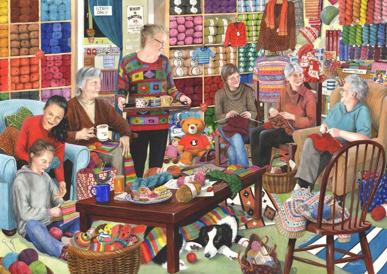 House Of Puzzles Knit & Natter 1000 Piece Jigsaw Puzzle