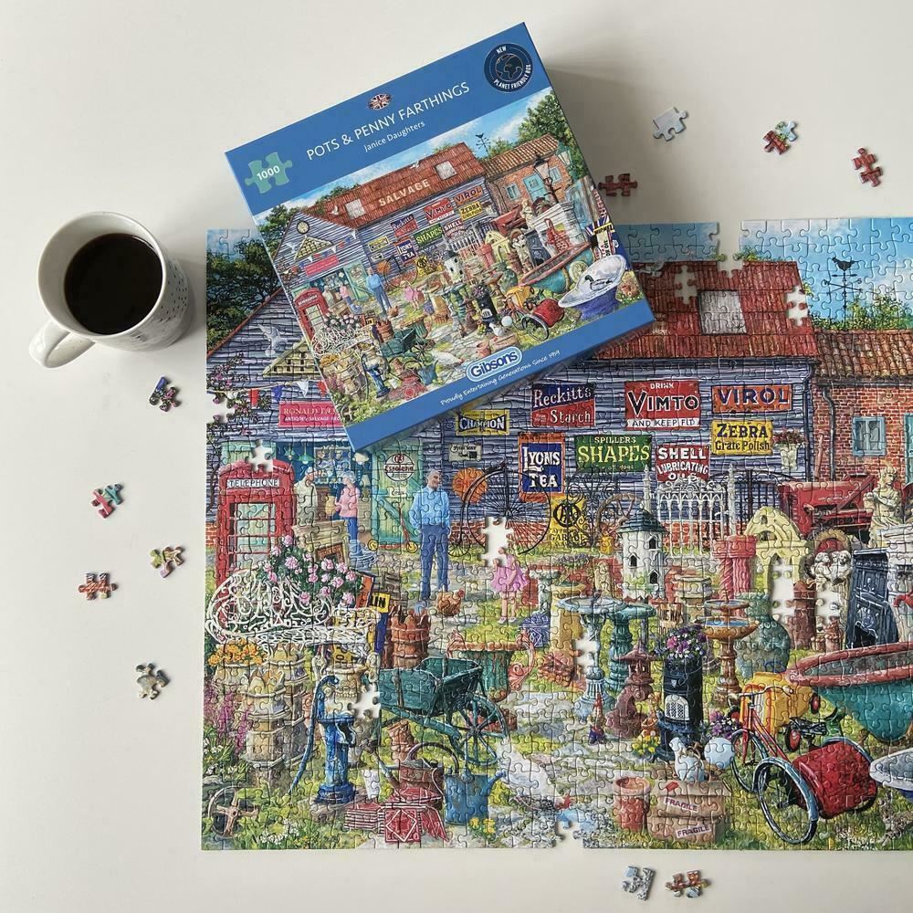 Gibsons Pots and Penny Farthings 1000 Piece Jigsaw Puzzle G6318