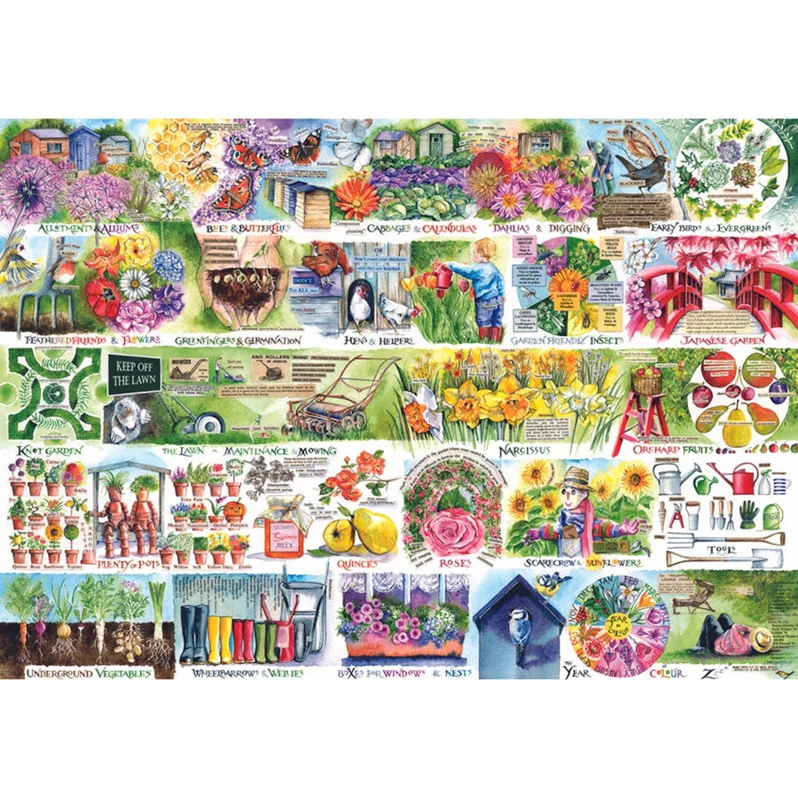 Gibsons Wheelbarrows and wellies 1000 piece jigsaw puzzle G7106