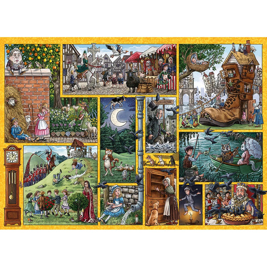 Gibsons Nursery Rhymes Through Time 1000 Piece Jigsaw Puzzle G7139