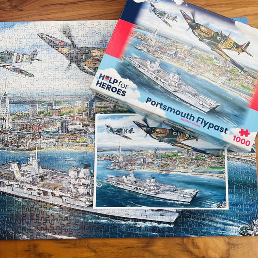 Gibsons Help For Heroes Portsmouth Flypast 1000 Piece Jigsaw Puzzle G7137