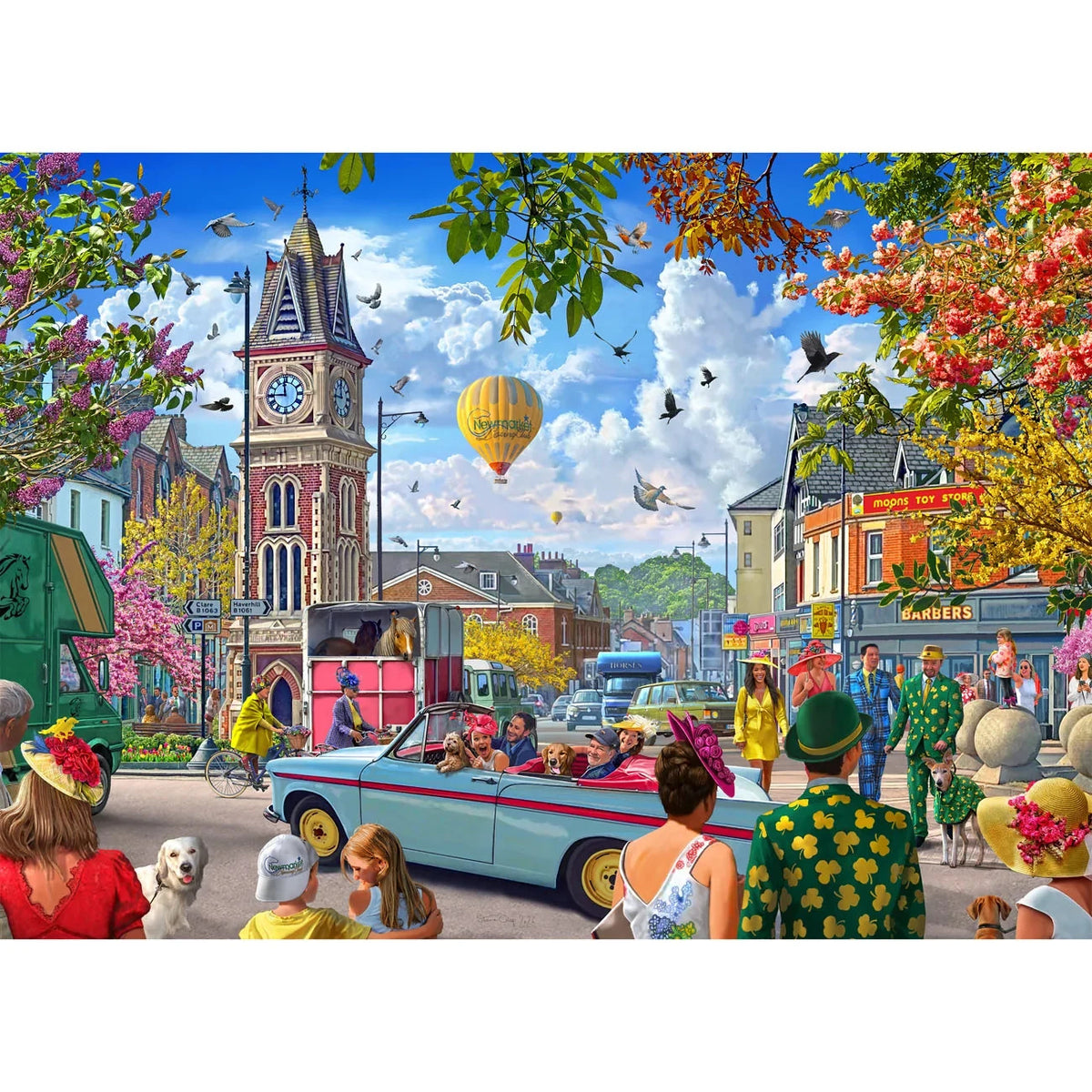 Gibsons Games Off To The Races At Newmarket 1000 Piece Jigsaw Puzzle Toys G6485