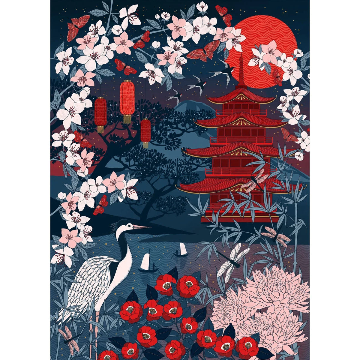 Gibsons Games The Art File: Sakura Heights 1000 Piece Jigsaw Puzzle Toys G7226