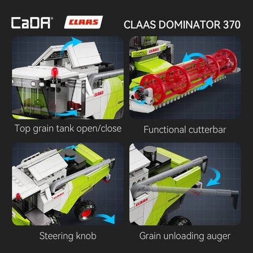 CaDA Building Bricks CLAAS Dominator 370 Combine Harvester - 348 pcs C65014W