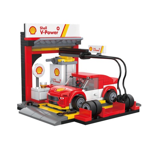 Cada Shell Pit Stop Building Set - 237 Pcs Model C66035W for Ages 8+