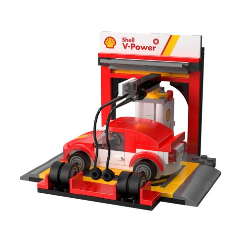 Cada Shell Pit Stop Building Set - 237 Pcs Model C66035W for Ages 8+