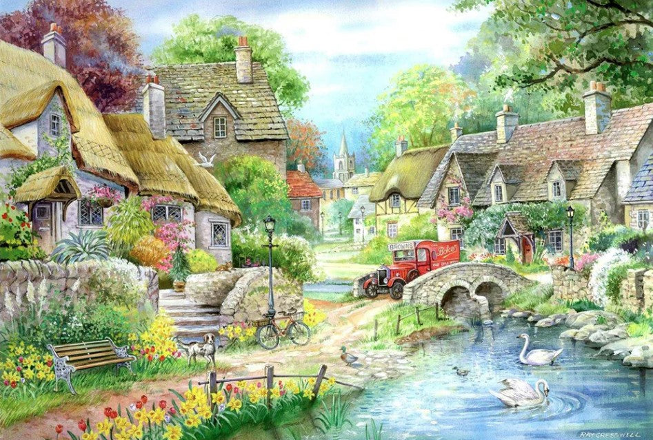 House Of Puzzles River Cottage Big 250 Piece Jigsaw Puzzle HP0145