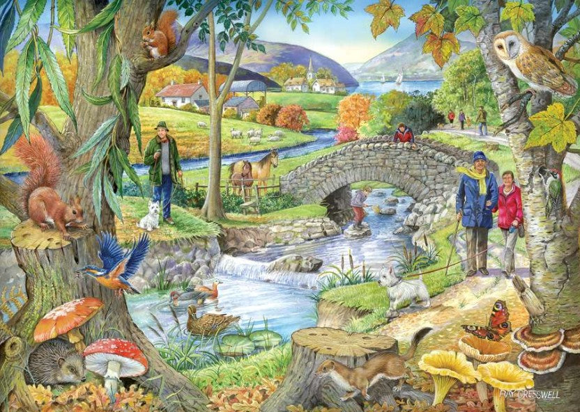 House Of Puzzles Riverside Walk Big 250 Piece Jigsaw Puzzle Toys HP0736