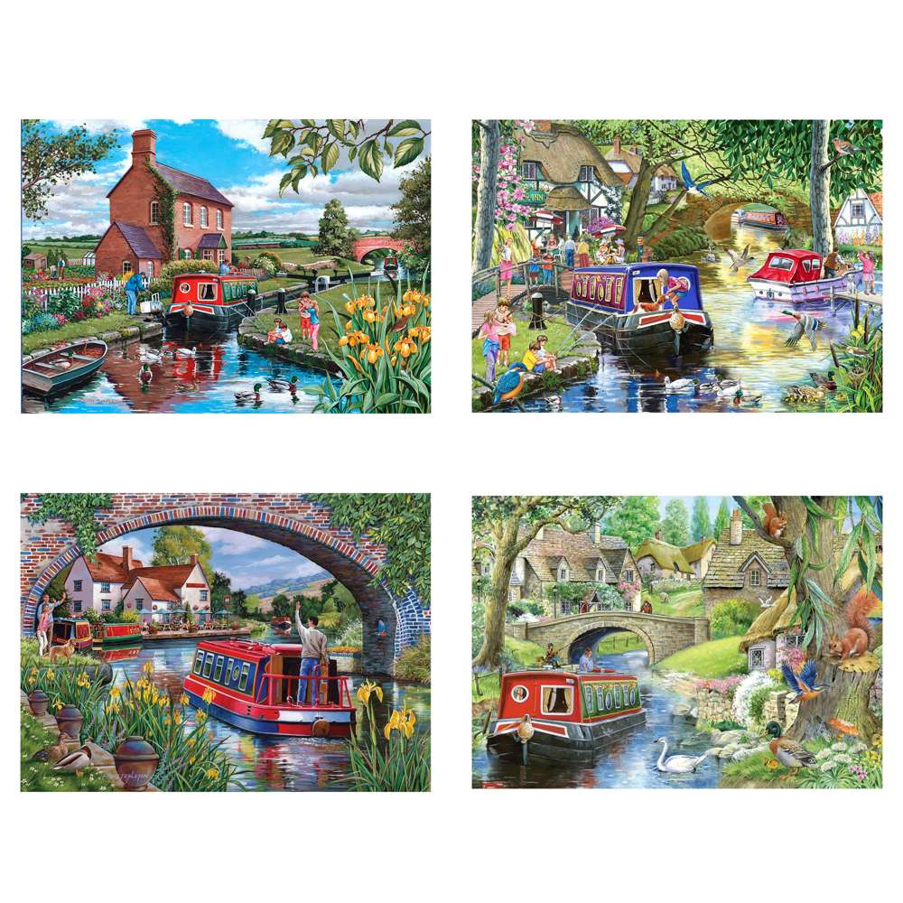 House Of Puzzles Cruising The Canals 4 x 500 Piece Jigsaw Puzzle HP0769