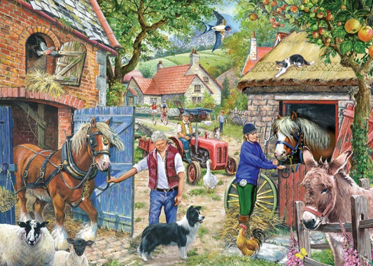 House Of Puzzles Appletree Lane Big 500 Piece Jigsaw Puzzle Toys HP0726