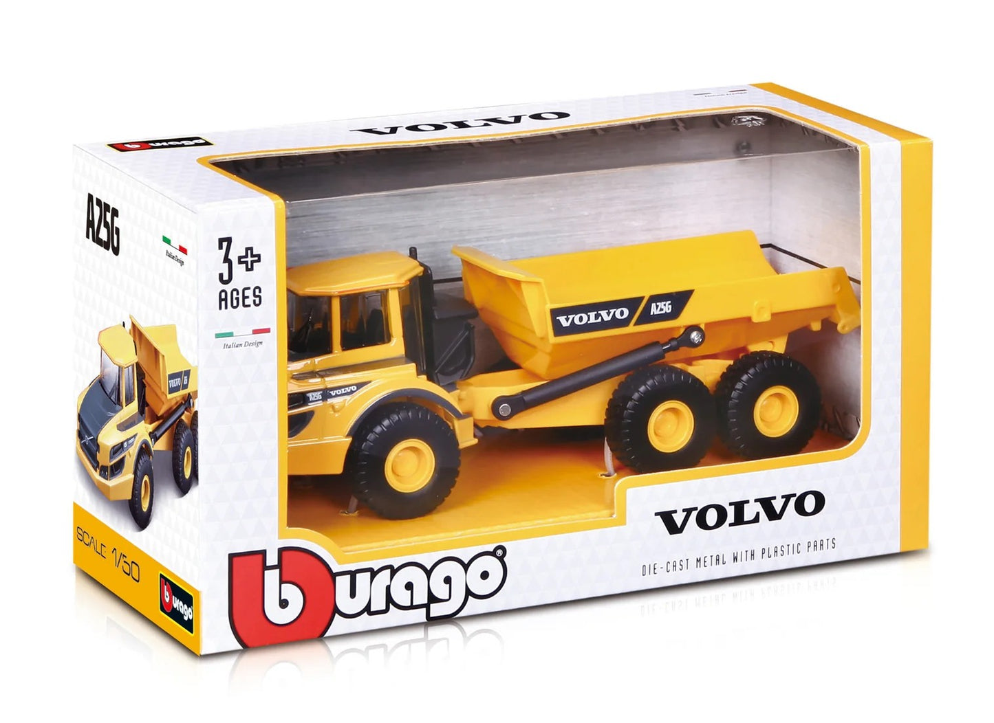 Burago 1:50 Volvo A25G Articulated Hauler Dump Truck B18-32085