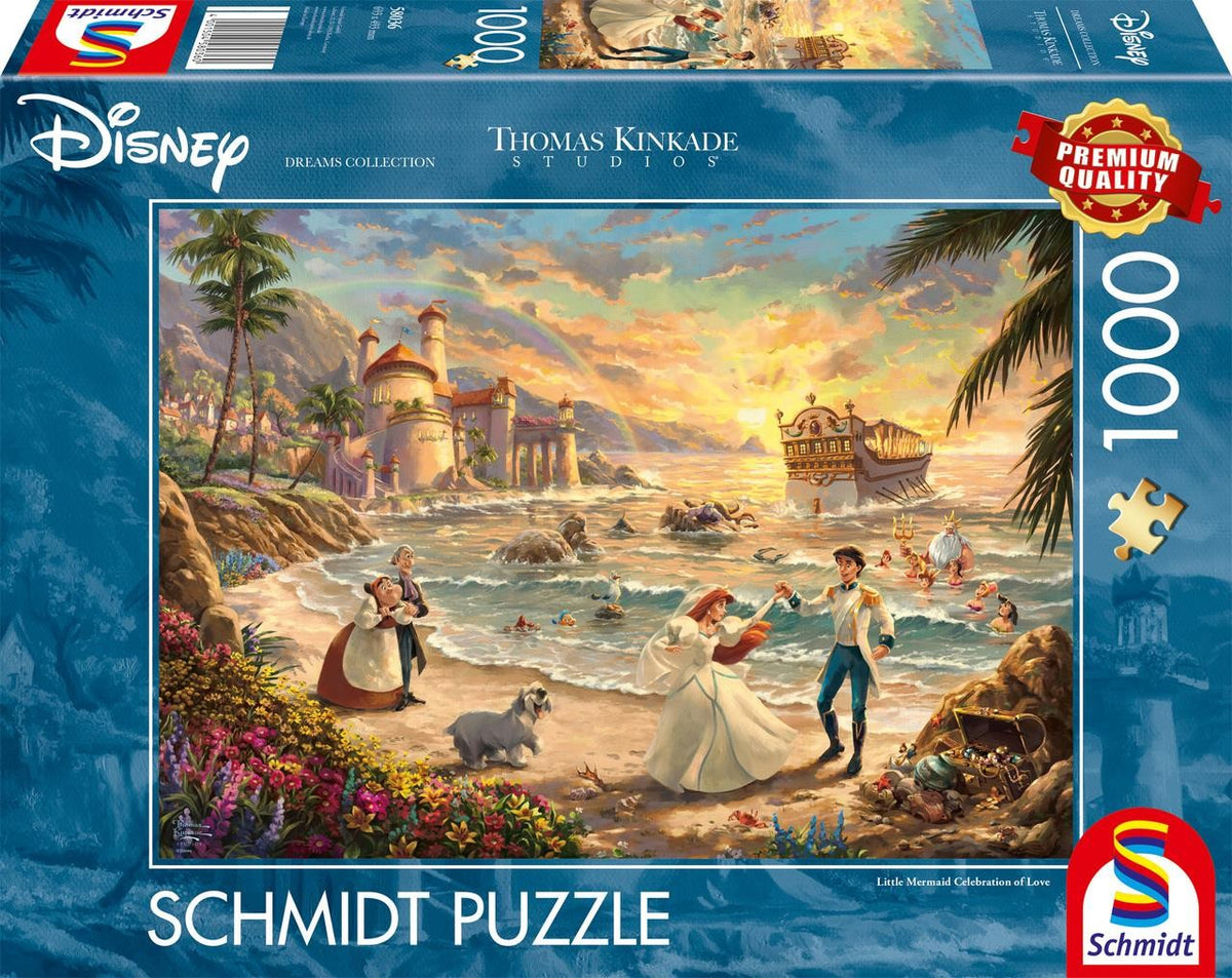 Schmidt Thomas Kinkade Disney The Little Mermaid Celebration Of Love 1000 Piece
