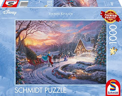 Schmidt Thomas Kinkade Disney Cinderella Bringing Home The Tree 1000Piece Jigsaw