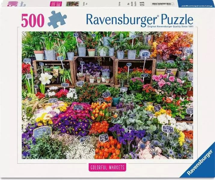 Ravensburger Flower Market, France 500 Piece Jigsaw Puzzle Toys