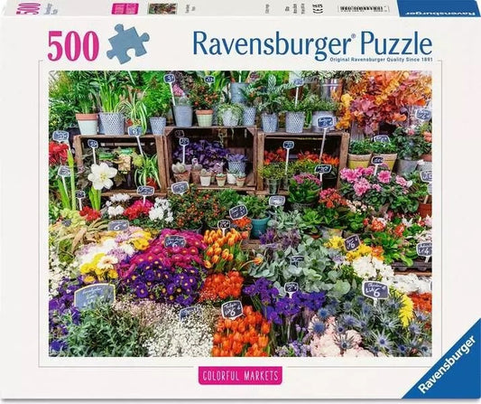 Ravensburger Flower Market, France 500 Piece Jigsaw Puzzle Toys
