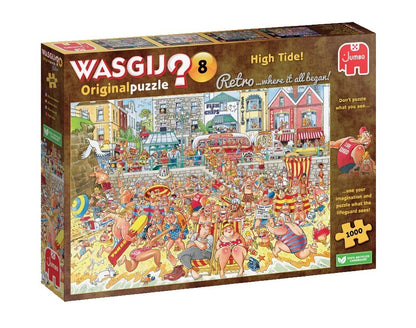 Jumbo Wasgij Retro Original 8 High Tide 1000 Piece Jigsaw Puzzle Toys
