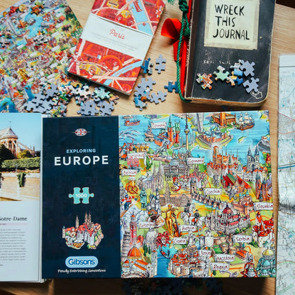 Gibsons Exploring Europe 1000 Piece Jigsaw Puzzle G7130