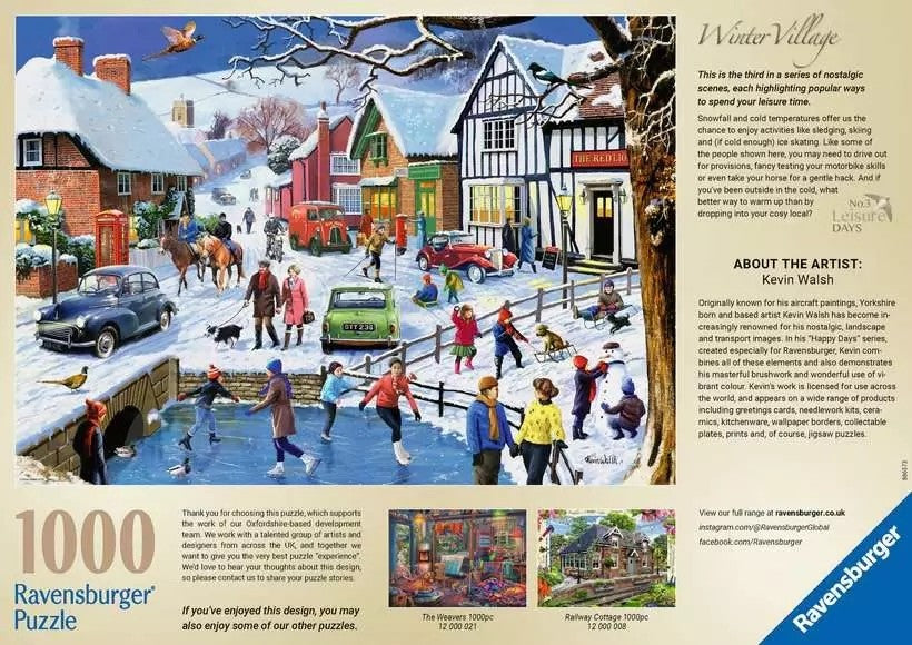 Ravensburger Leisure Days No 3 The Winter Village 1000 Piece Jigsaw Puzzle Toys