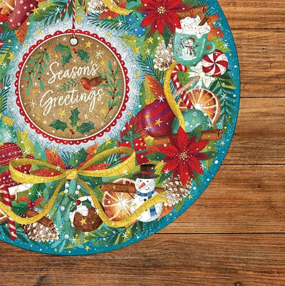 Gibsons Games Seasons Greetings Circular 500 Piece Jigsaw Puzzle Toys G3707