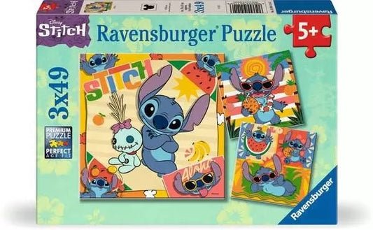Ravensburger Disney Stitch 3 x 49 Piece Jigsaw Puzzle Toys Childrens Jigsaw