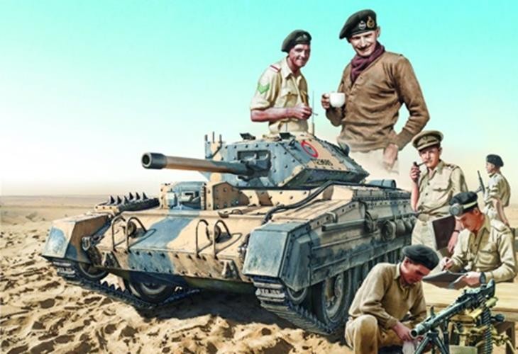 ITALERI 1/35 1:35 CRUSADER MK III WITH TANK CREW El ALAMEIN Model Kit 6592