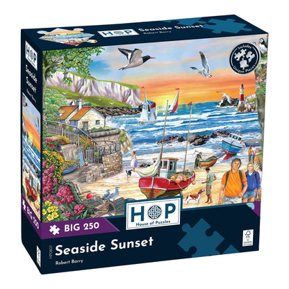 House Of Puzzles Seaside Sunset Big 250 Piece Puzzle Jigsaw Puzzle Toys HP0807