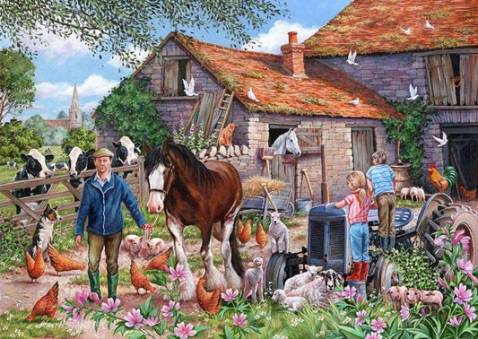 House Of Puzzles MacDonalds Farm Big 500 Piece Jigsaw Puzzle Toys HP0614