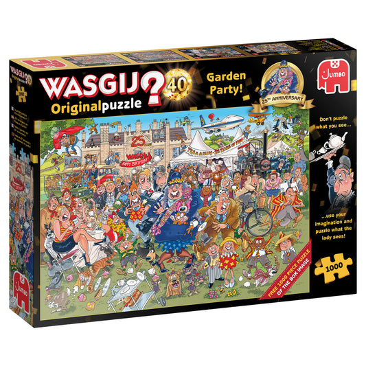 Jumbo Wasgij Original 40 Garden Party 25th Anniversary 1000 Piece Jigsaw Puzzle