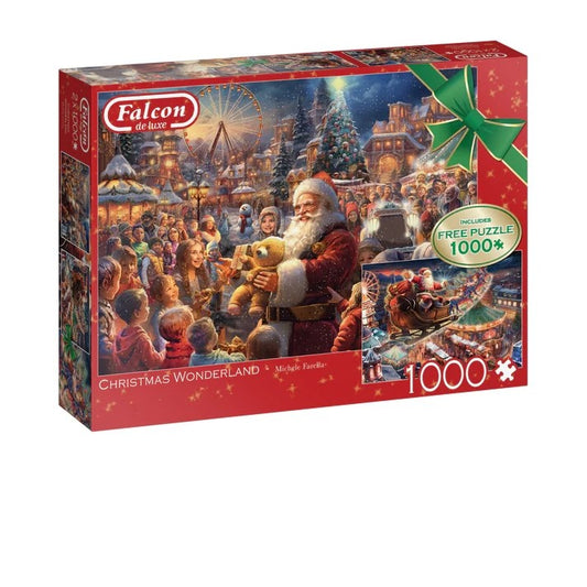 Jumbo Falcon Christmas Wonderland 2 x 1000 Piece Jigsaw Puzzle Toys